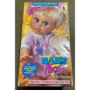 NEW RARE 1990 Baby Face SO INNOCENT CYNTHIA 13" Poseable Doll Charm Galoob #3208